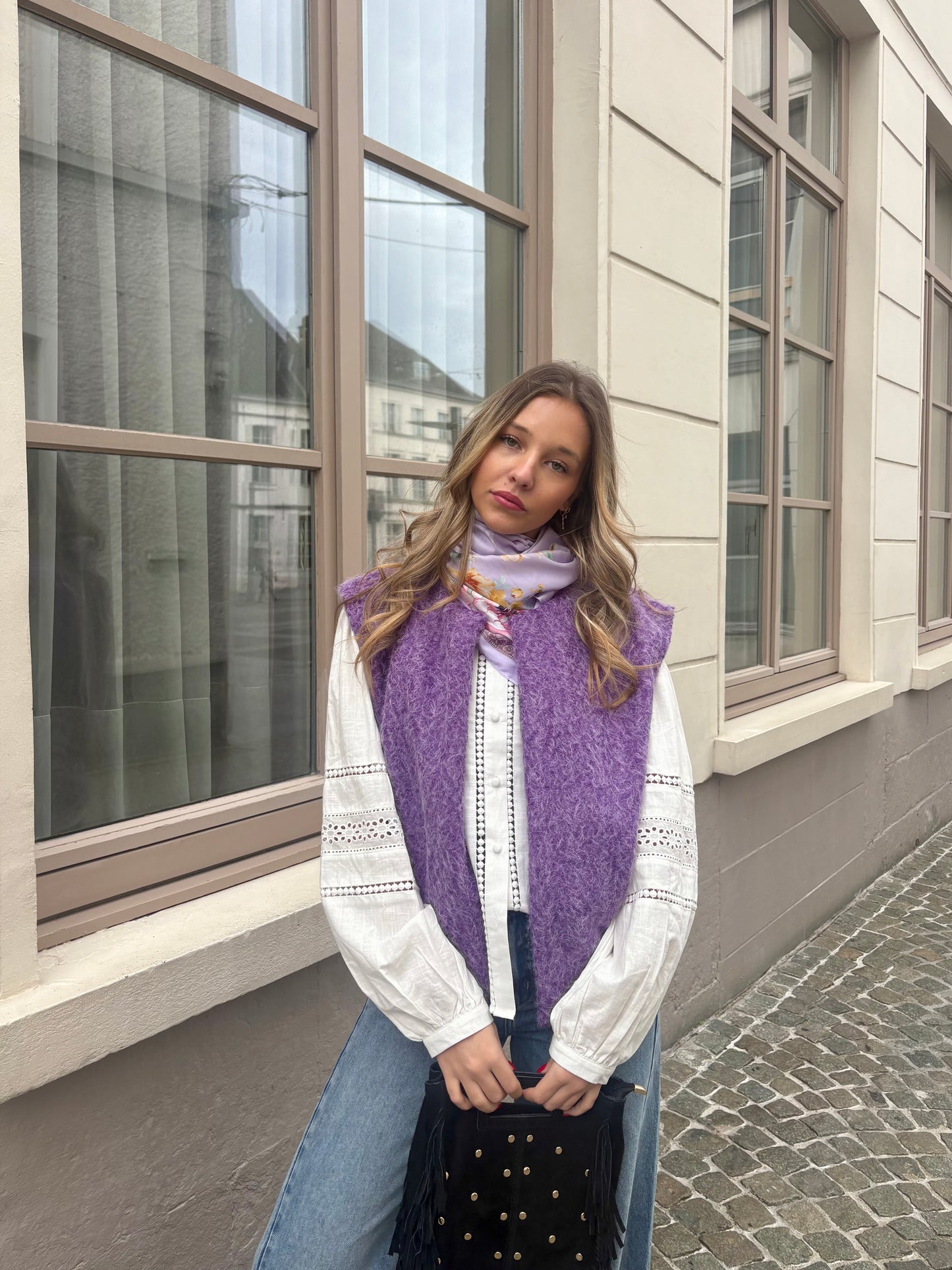 Gilet violet - CARLA