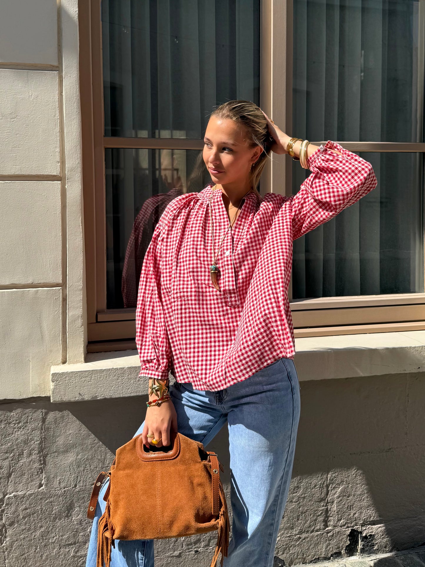 Chemise rouge - MATHILDA