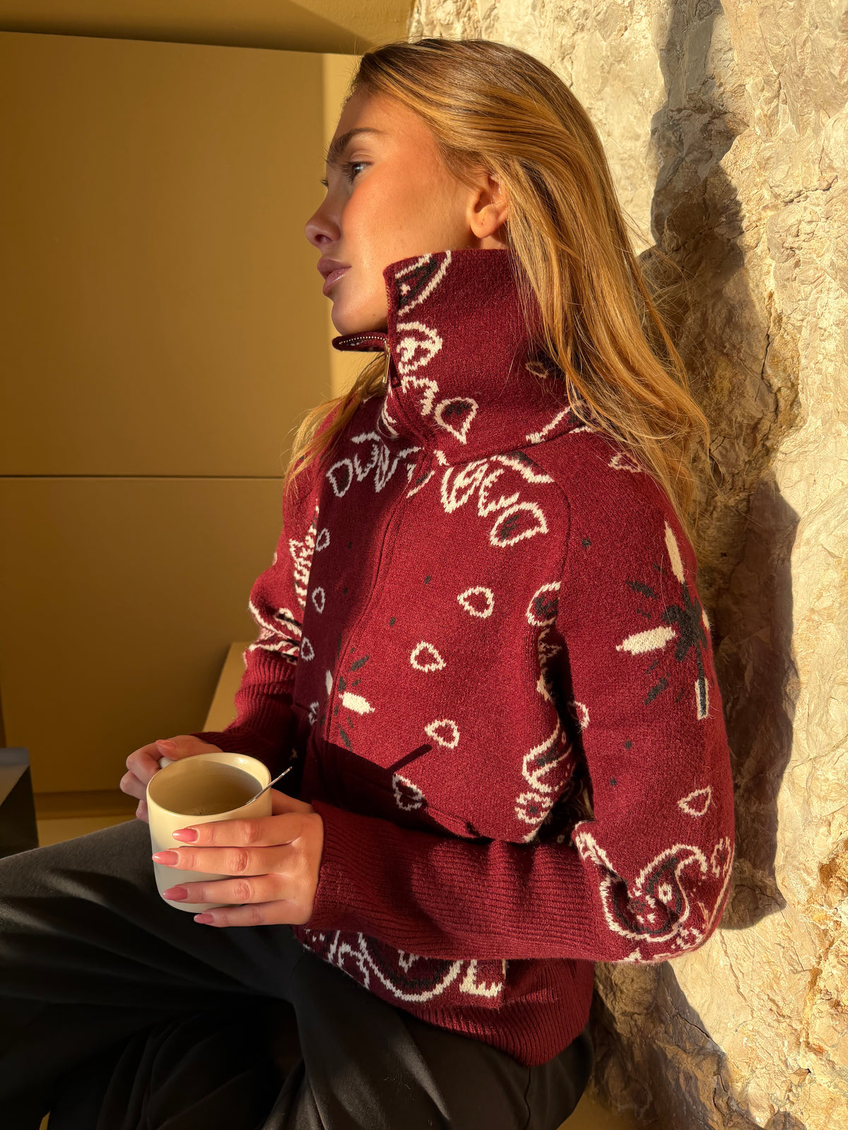 Gilet bordeaux - BELLA