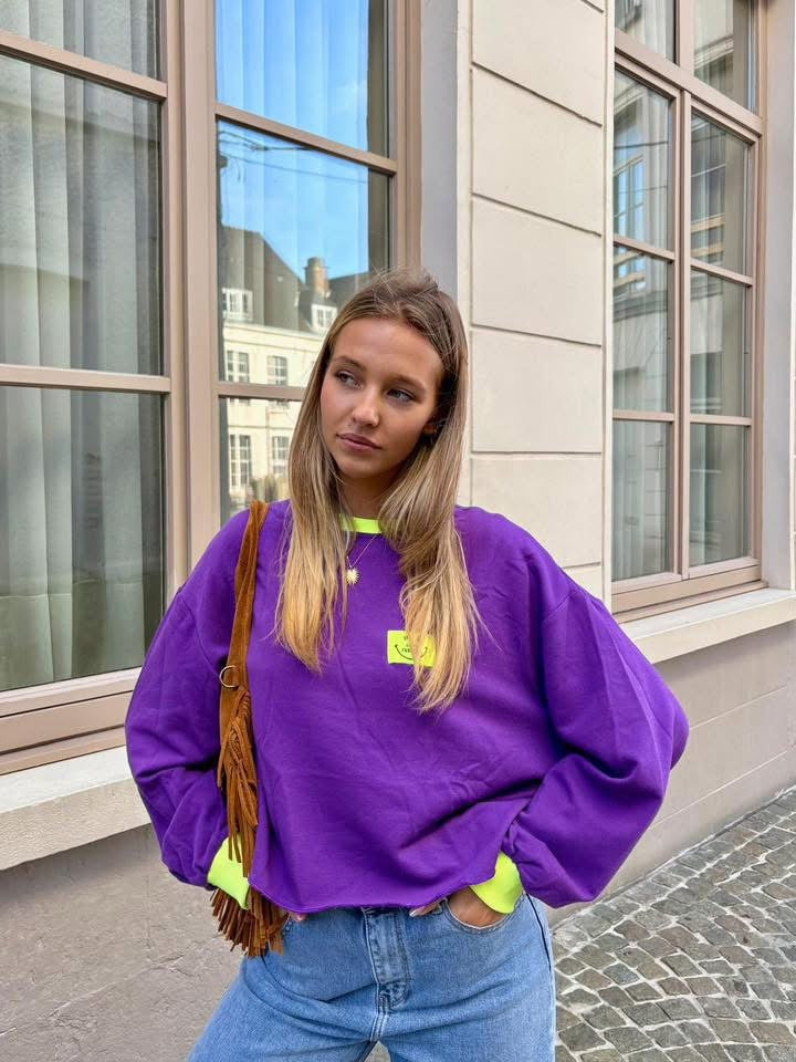 Sweat mauve - LOVE FASHION