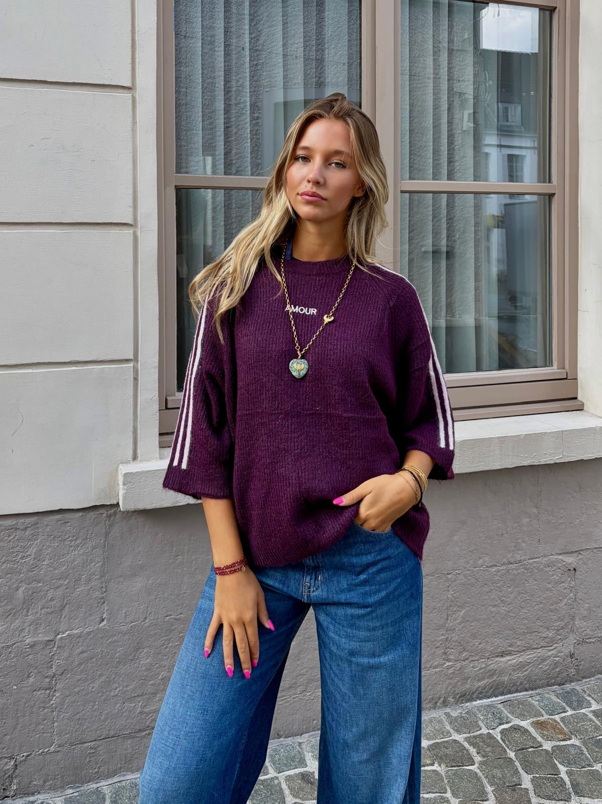 Pull bordeaux - AMOUR