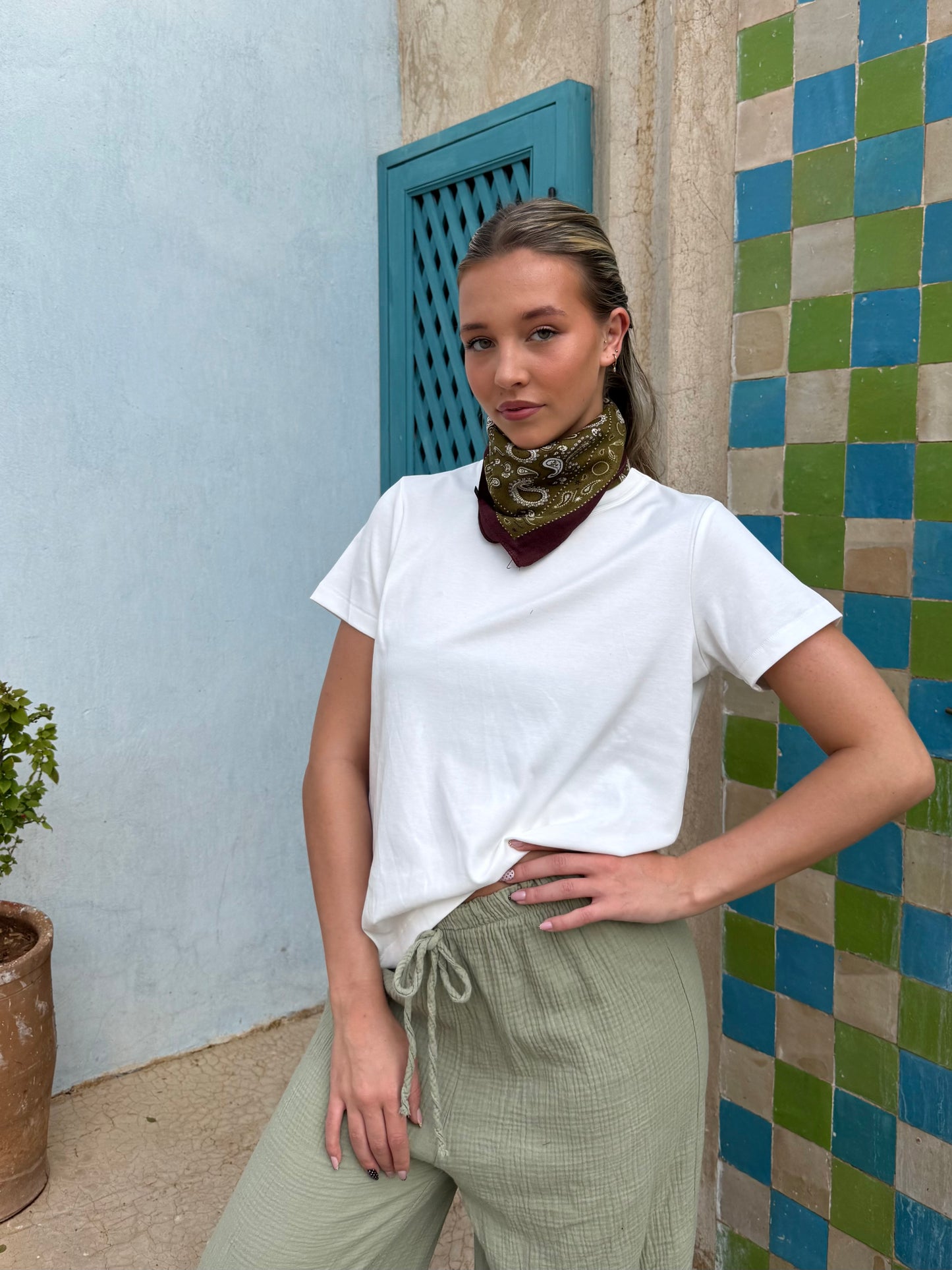 Foulard kaki - CÉLESTINE