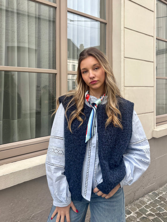 Chemisier bleu - BONNIE