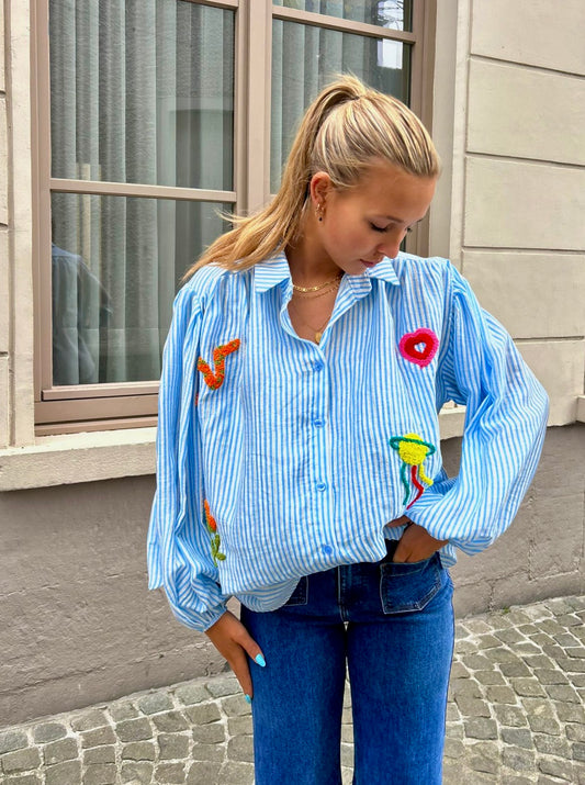 Chemisier bleu - LIZIE