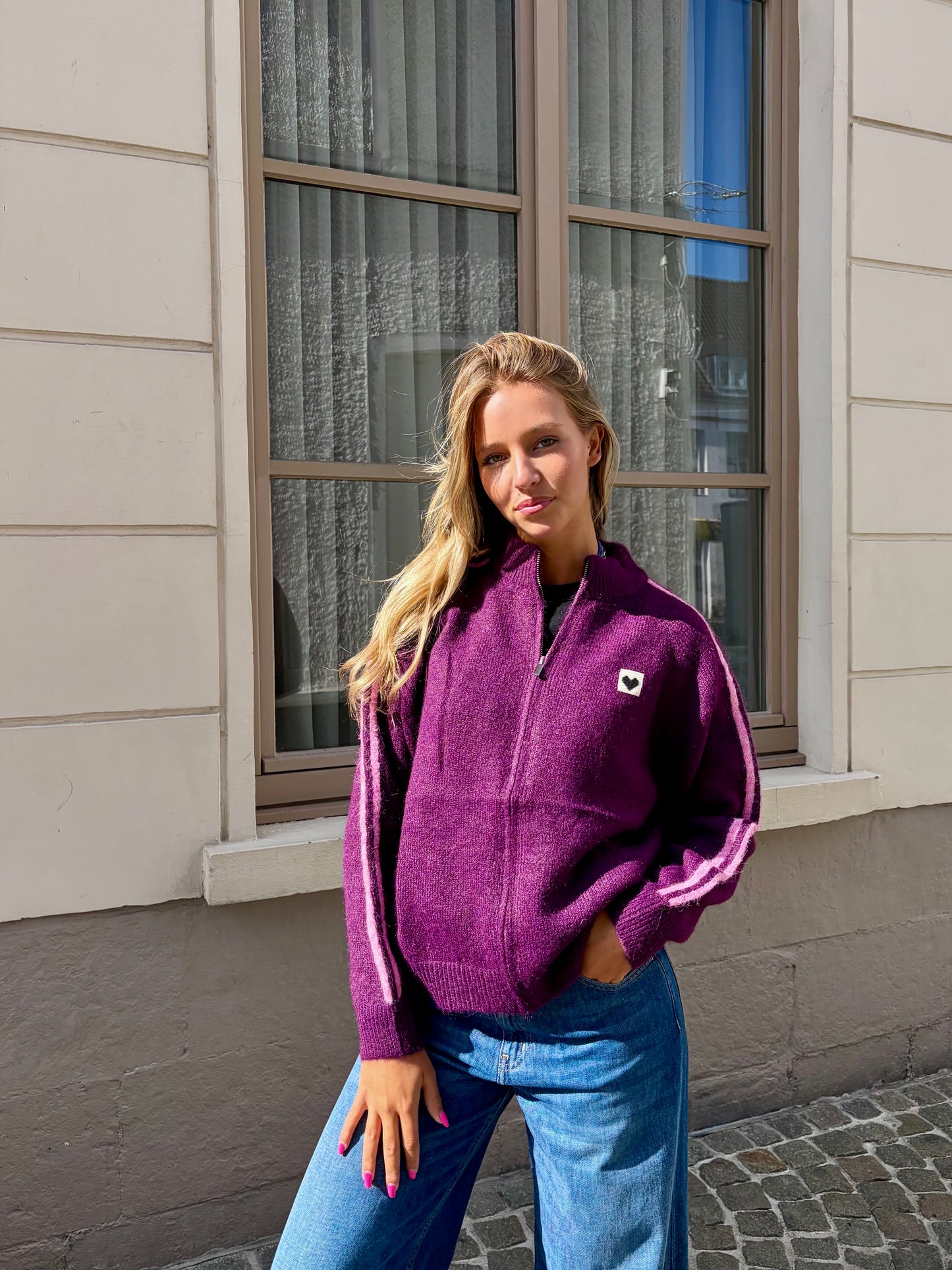 Gilet violet - CŒUR