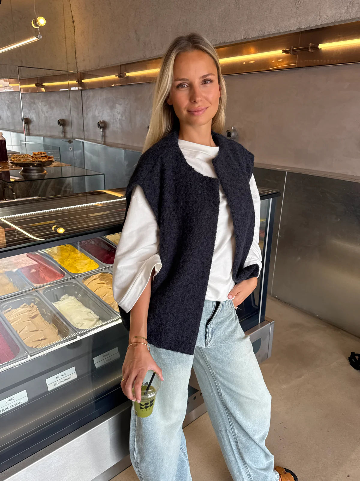 gilet bleu marine - CARLA