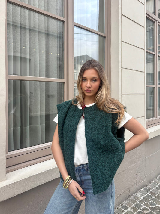 Gilet vert sapin - CARLA