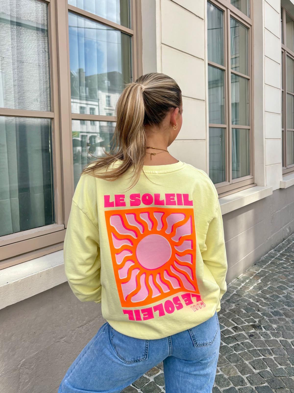 Sweat jaune - LE SOLEIL