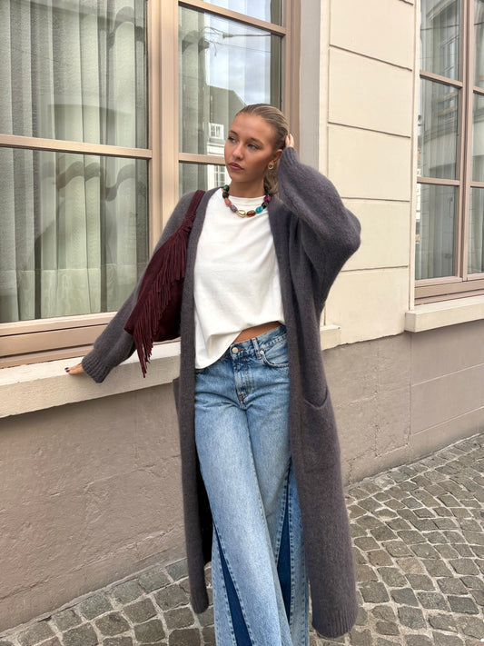 Long gilet gris - MALI