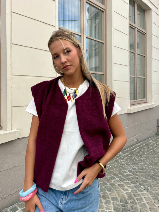 Gilet Bordeaux - CARLA