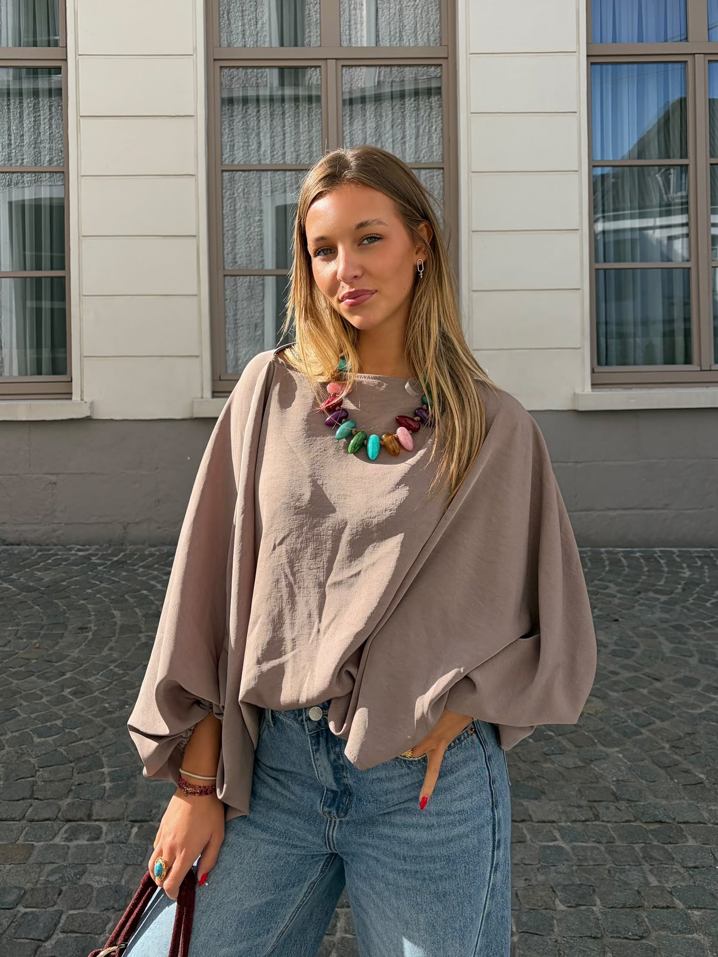 Blouse taupe - TARA