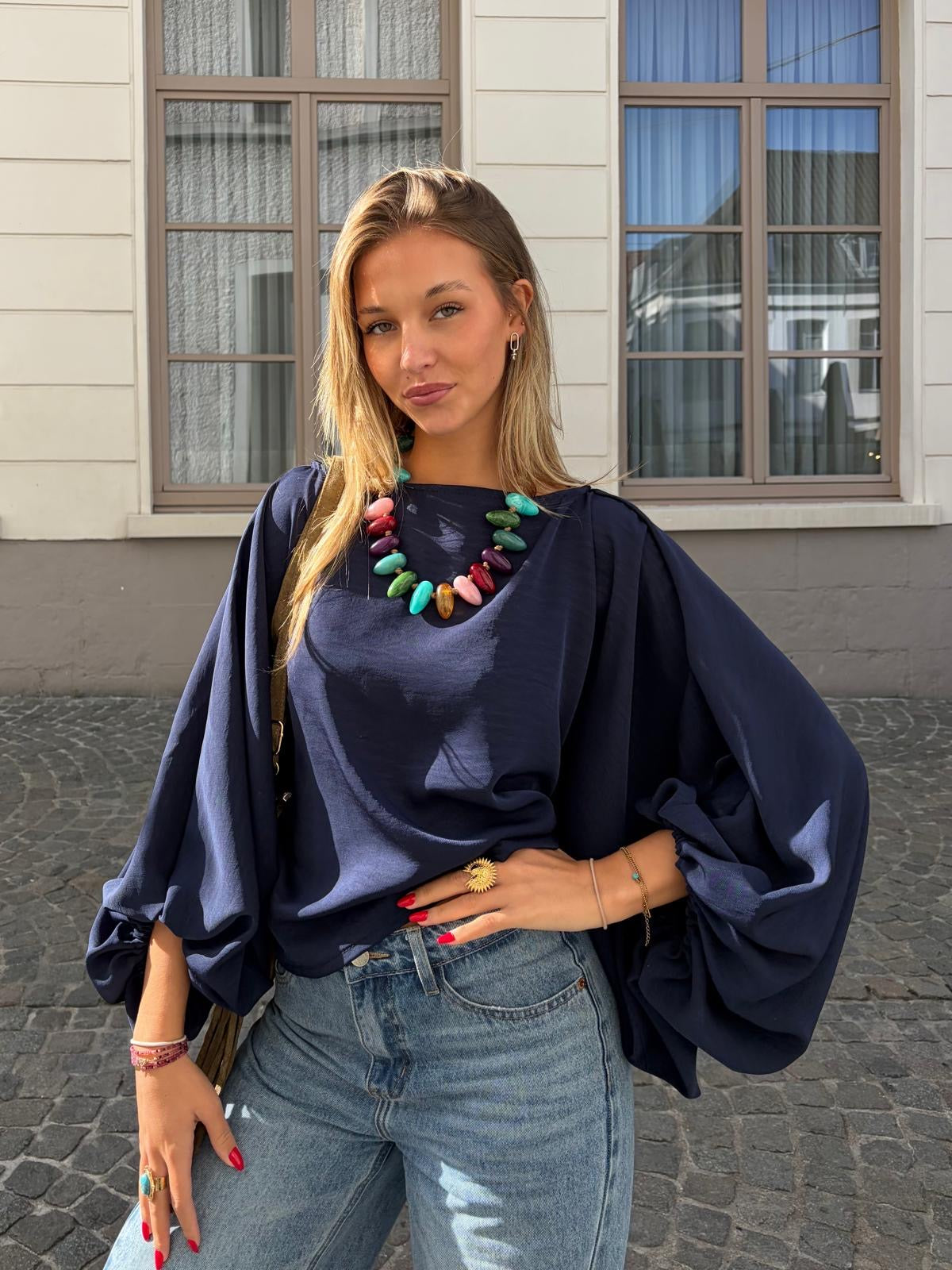 Blouse bleu marine - TARA