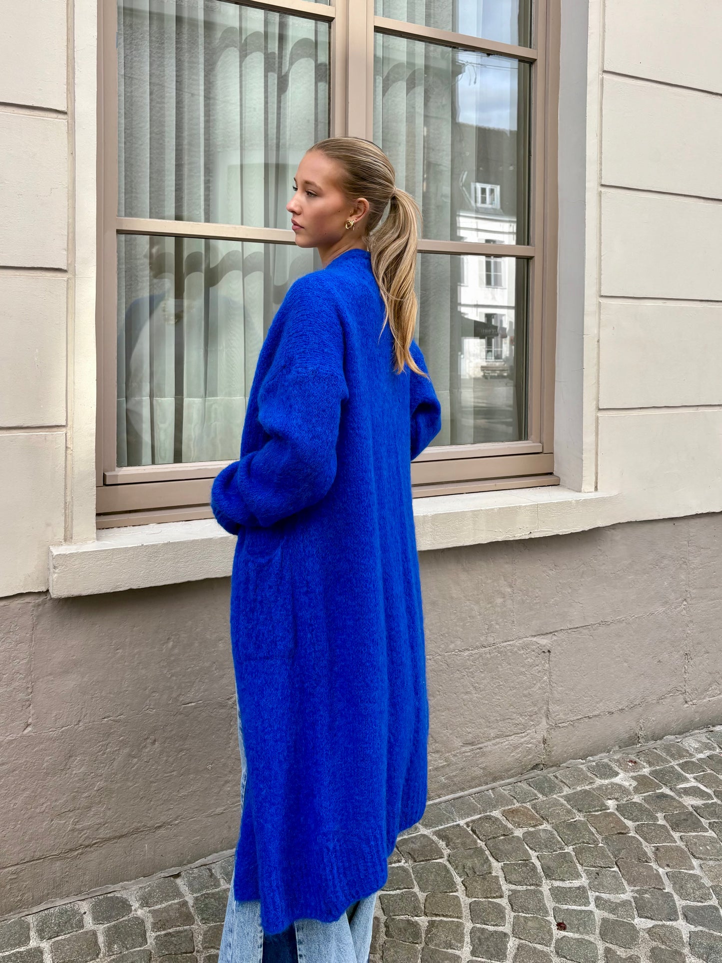 Long gilet bleu roi - MALI