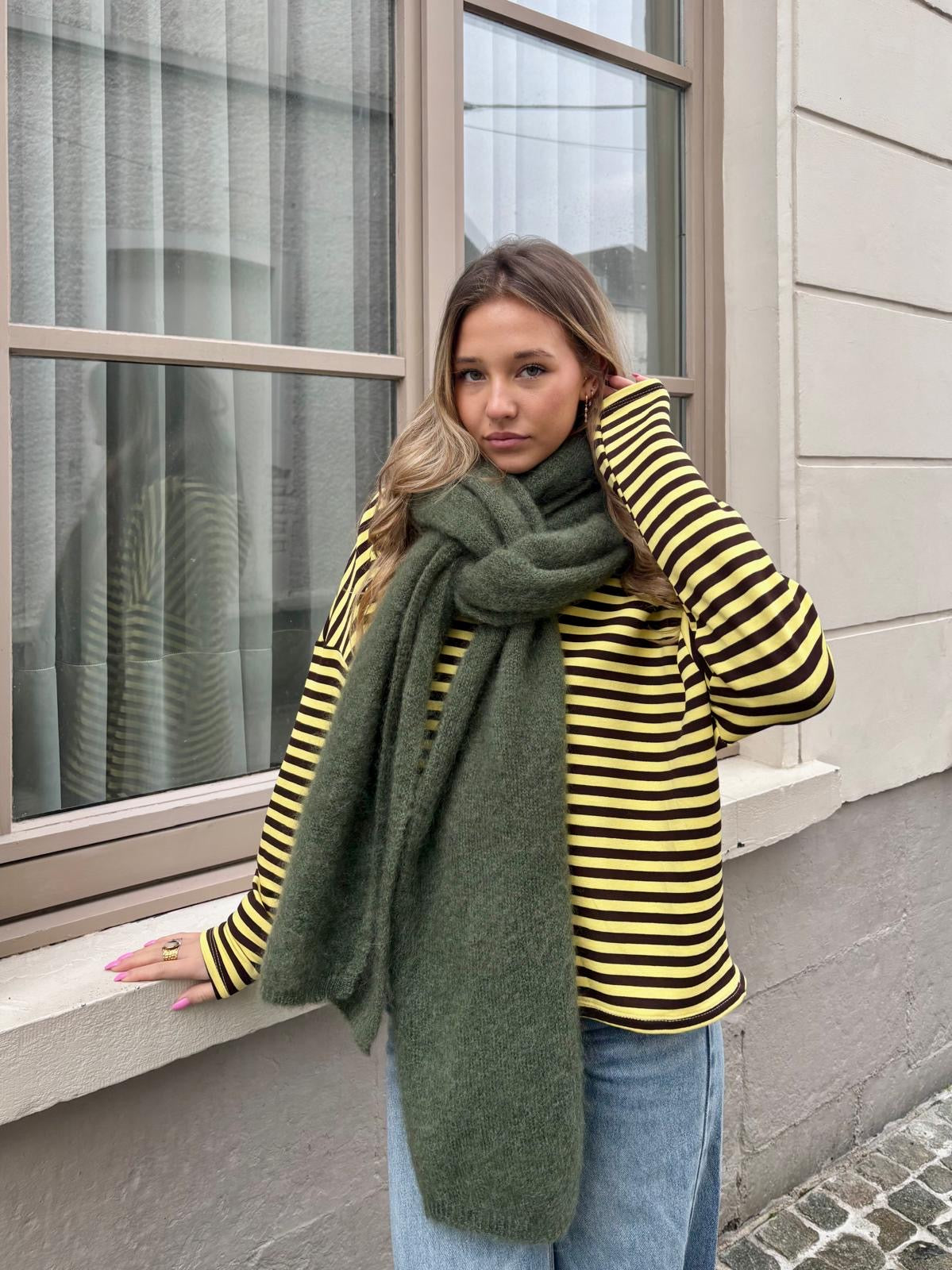 Écharpe kaki - SABINE