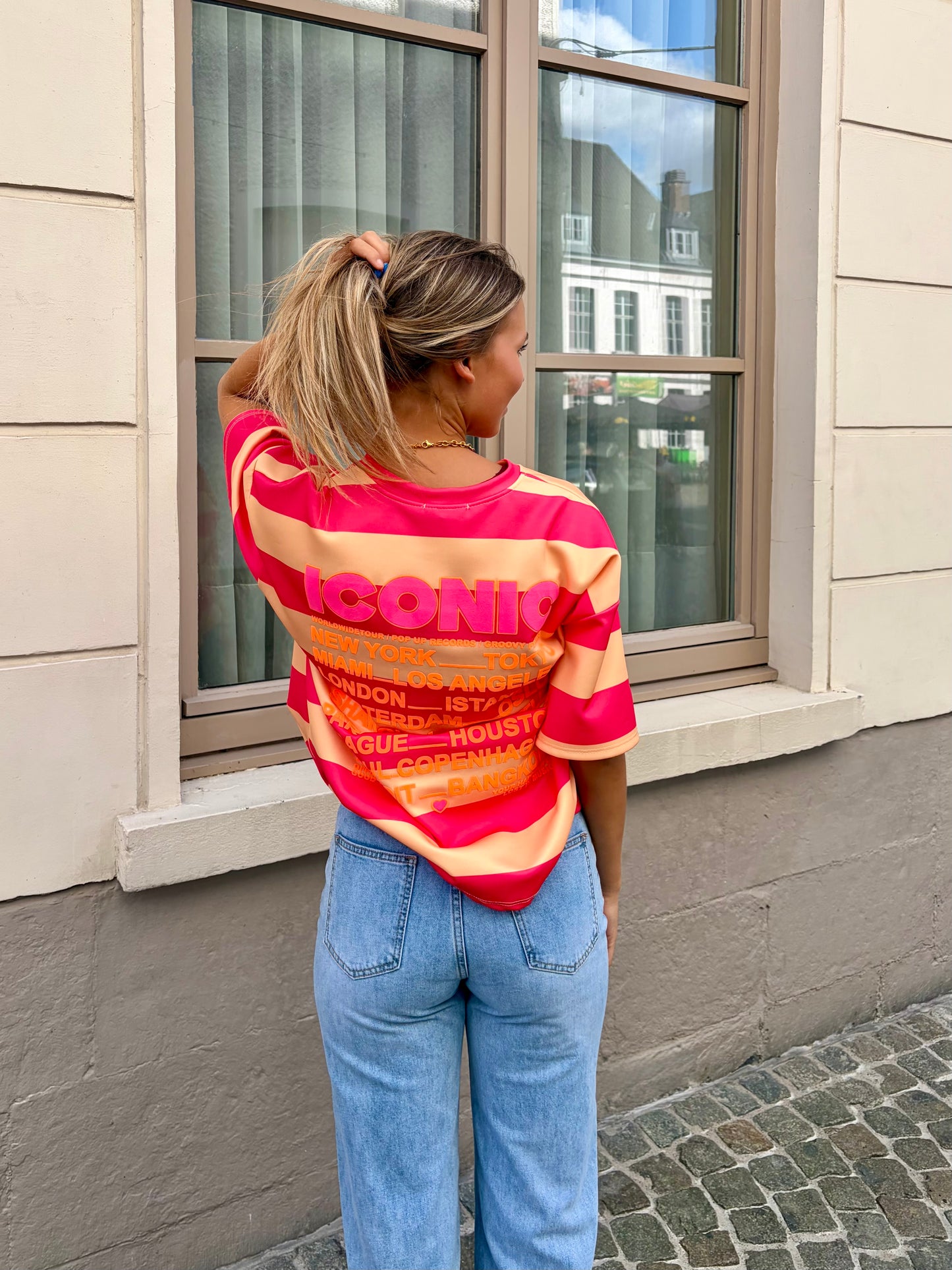 T-shirt fushia / orange - ICONIC
