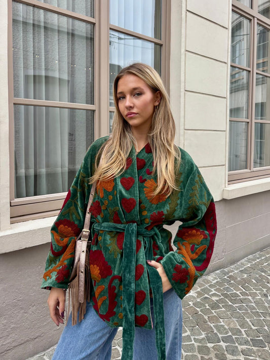 Veste verte - CAROLINE