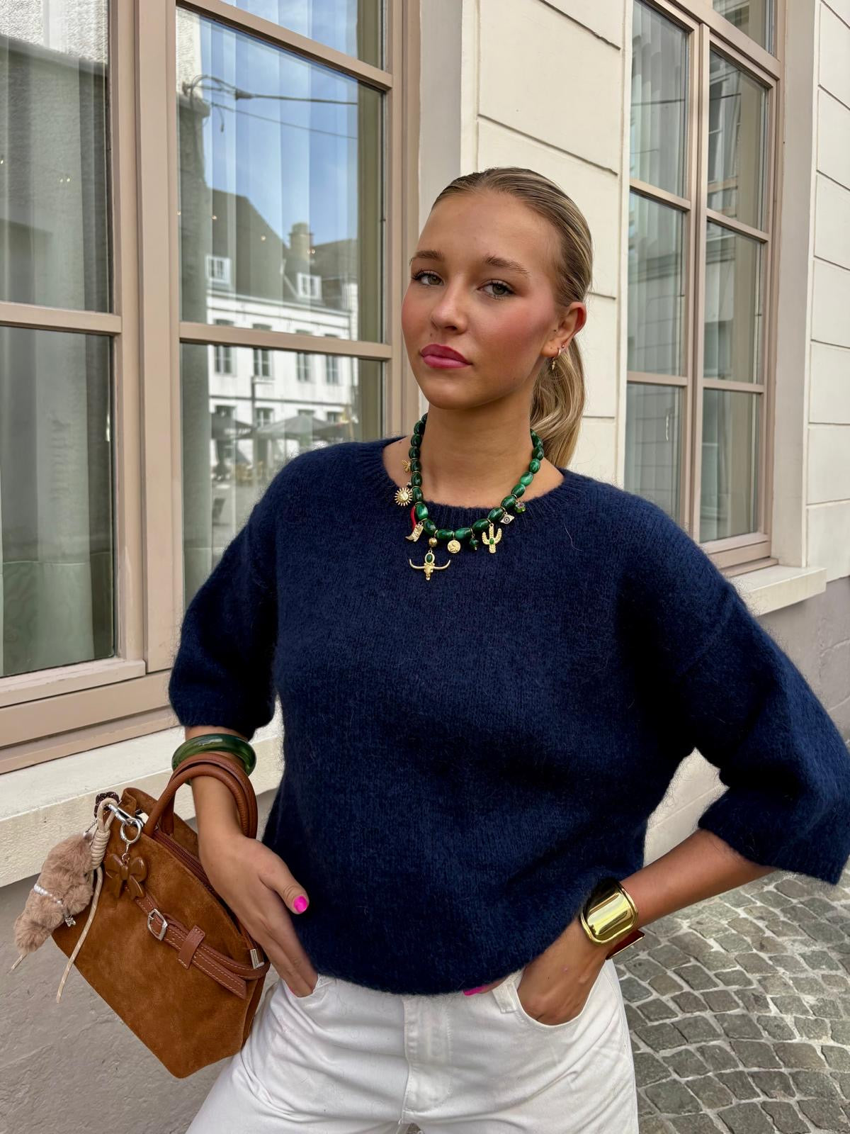 Pull bleu marine - CAMÉLIA