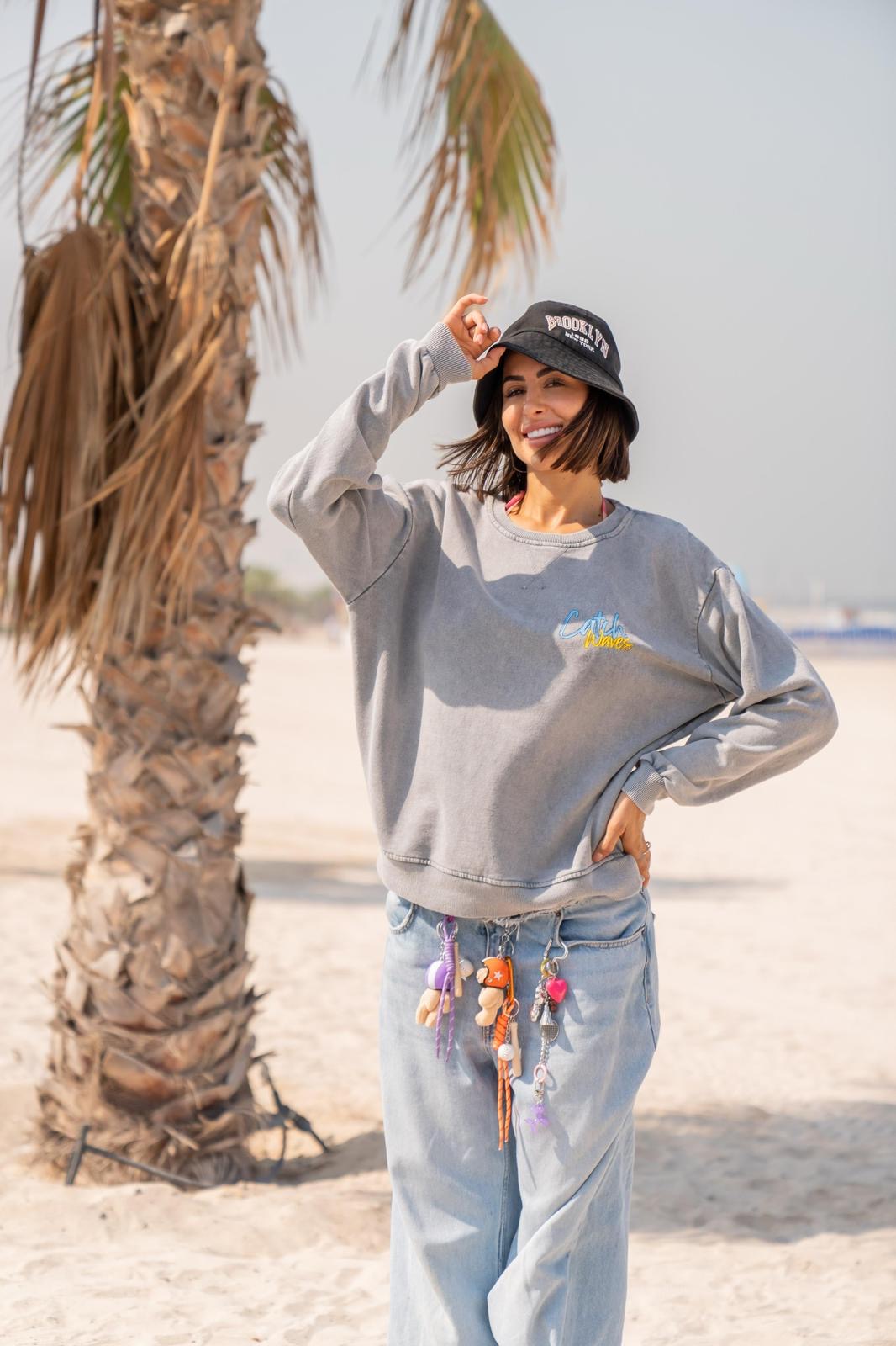 Sweat gris - CATCH WAVES