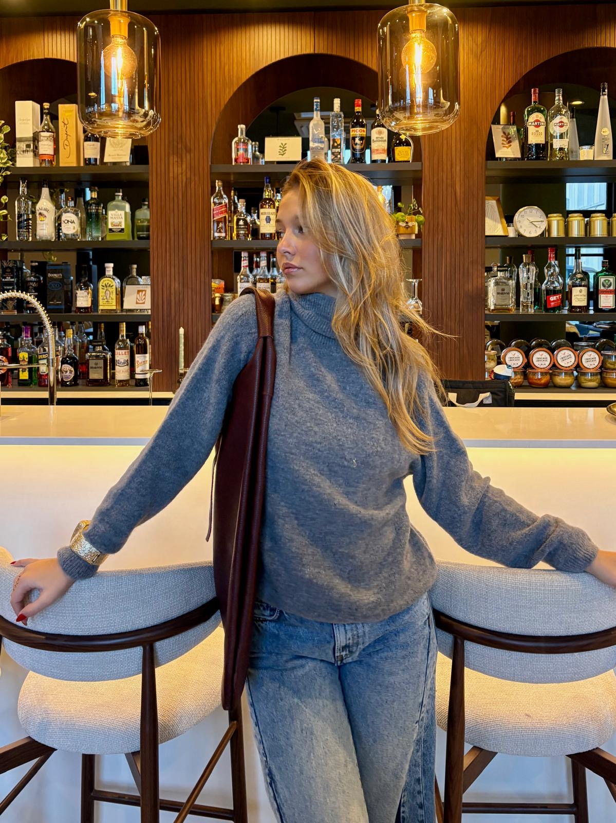 Col roulé gris - DONA