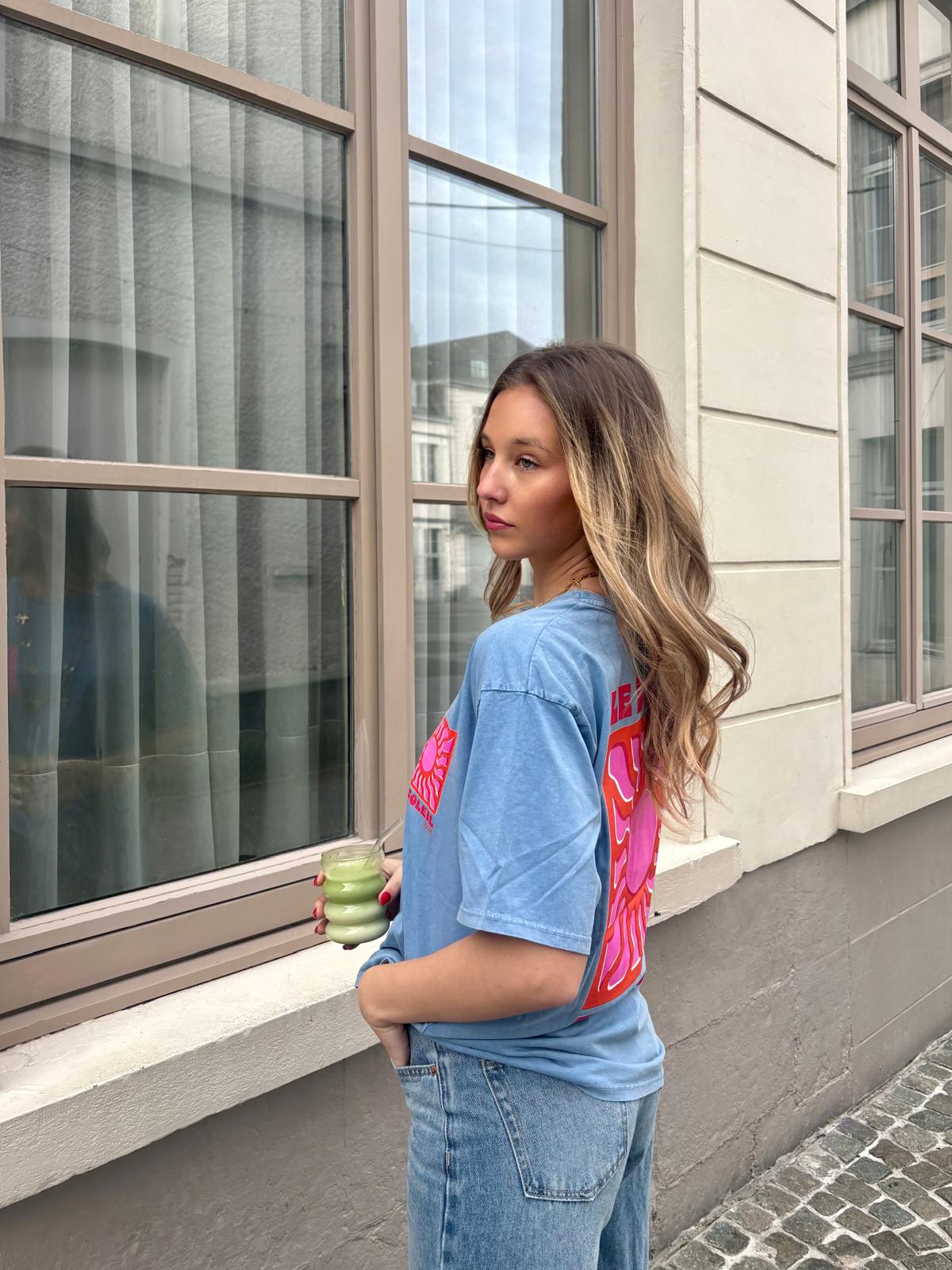 T-shirt bleu - LE SOLEIL