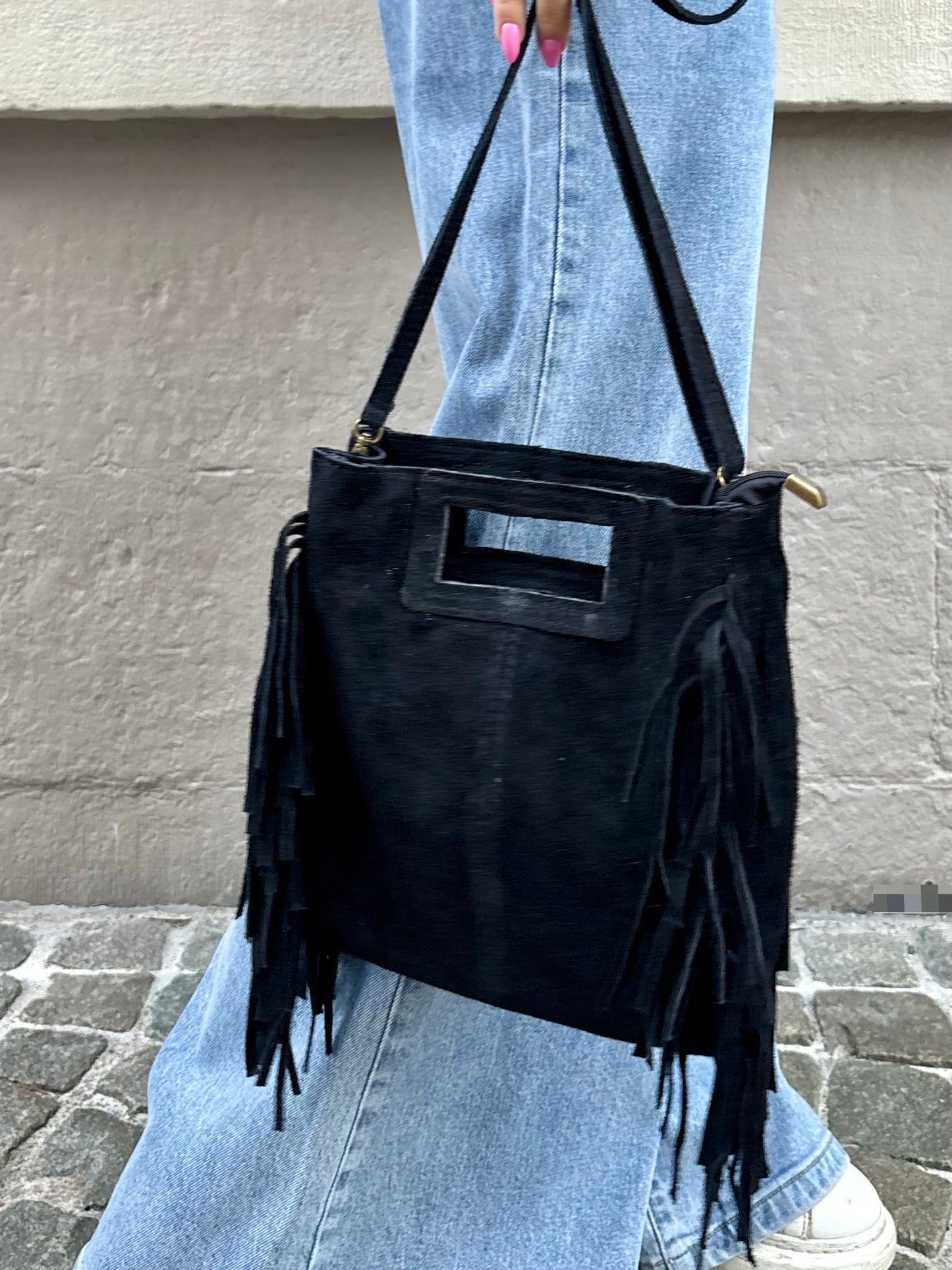 Sac noir (daim) - MARTINE