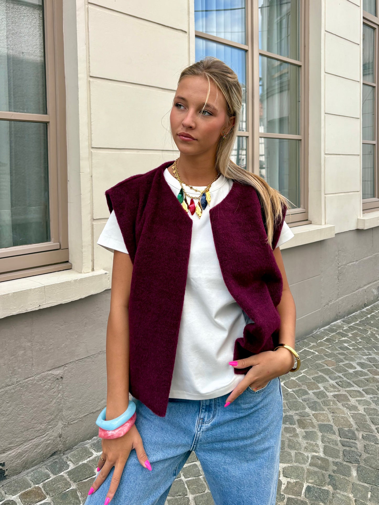 Gilet Bordeaux - CARLA