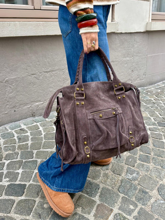 Sac marron daim - NINA