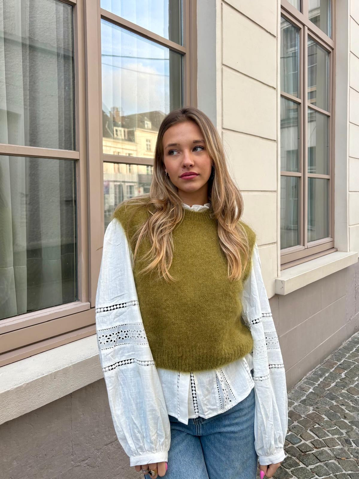 Pull vert olive - RANIA