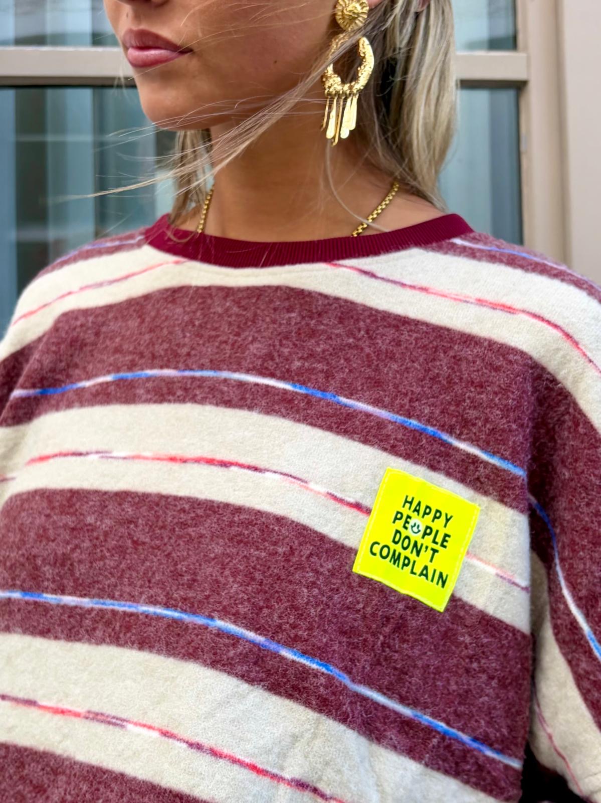 Pull bordeaux - HAPPY