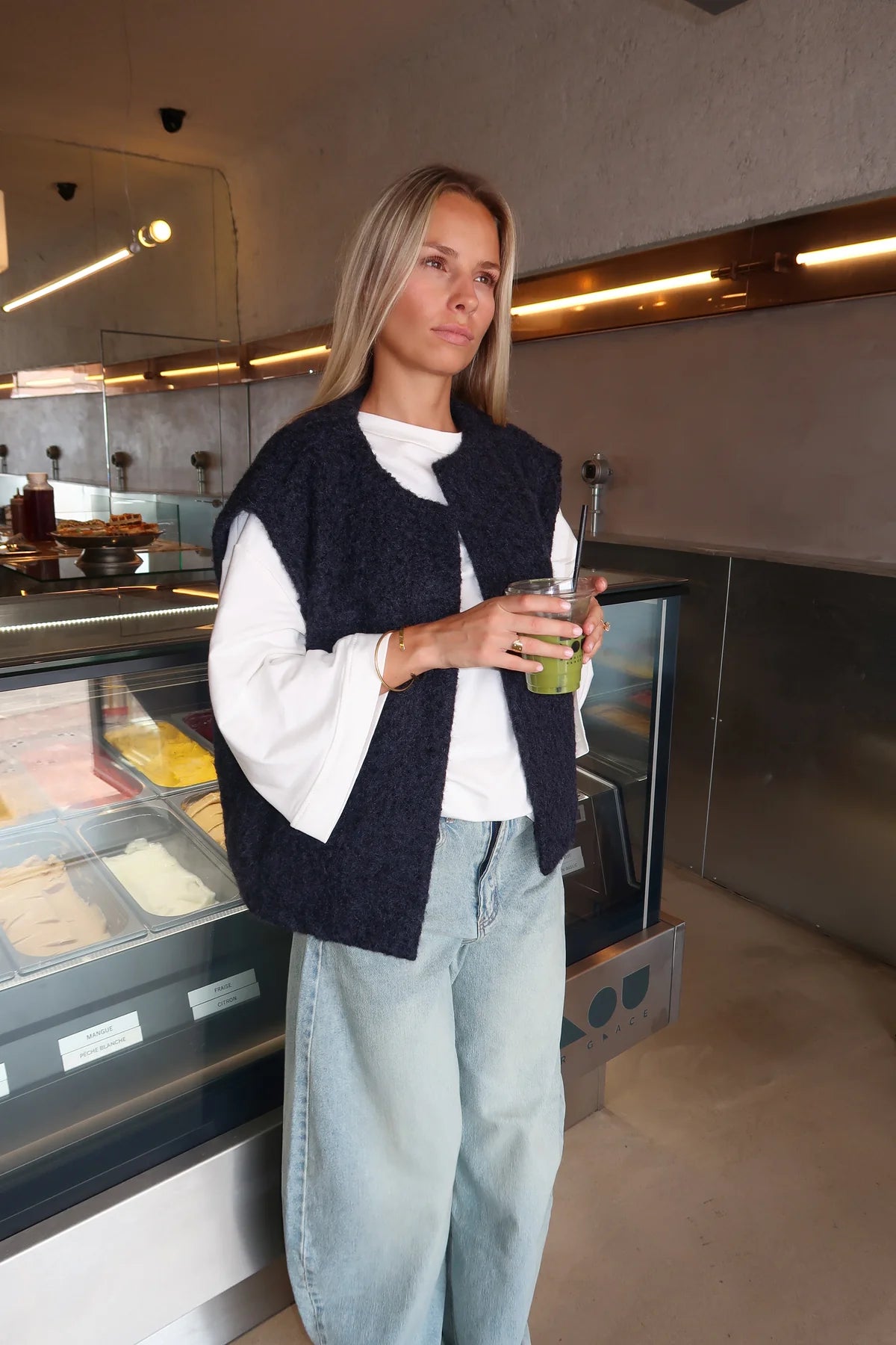 gilet bleu marine - CARLA