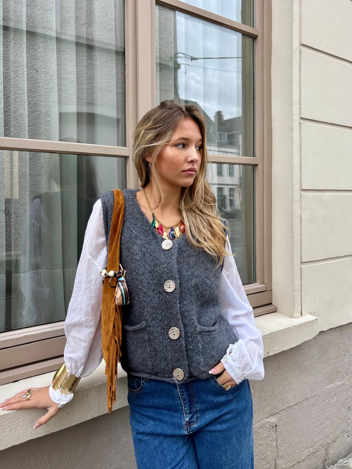 Gilet gris - POLA