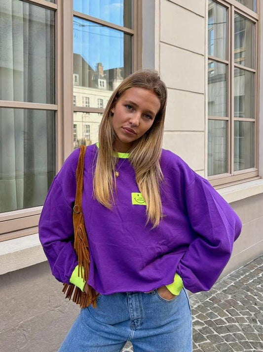 Sweat mauve - LOVE FASHION