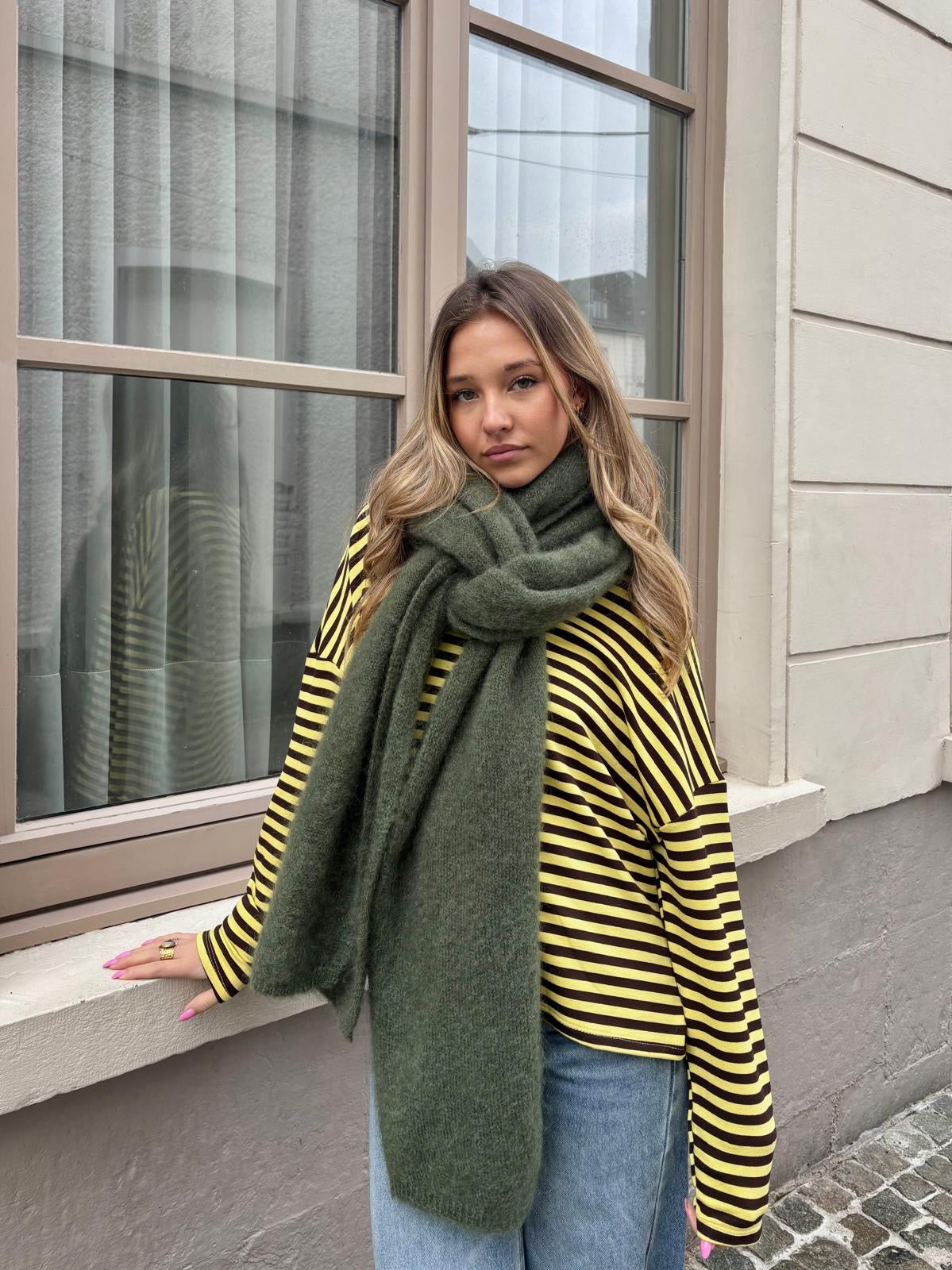 Écharpe kaki - SABINE