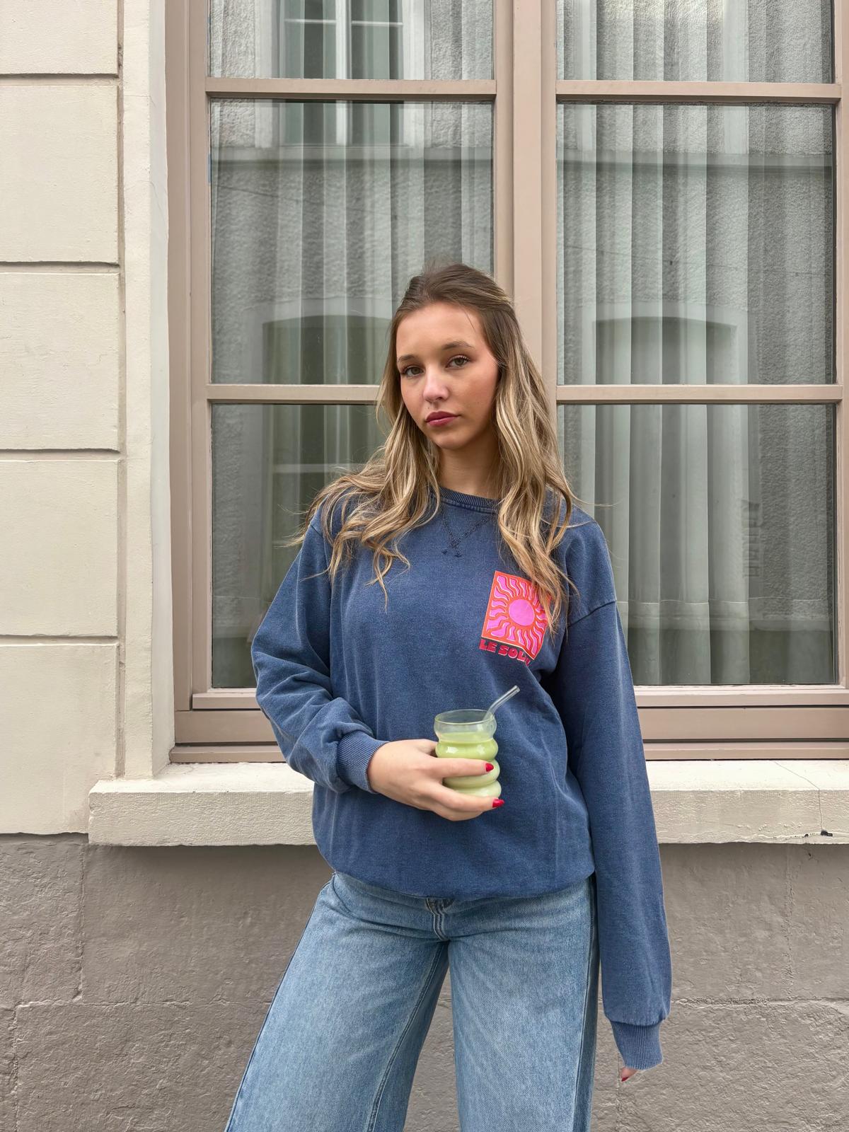 Sweat bleu - LE SOLEIL