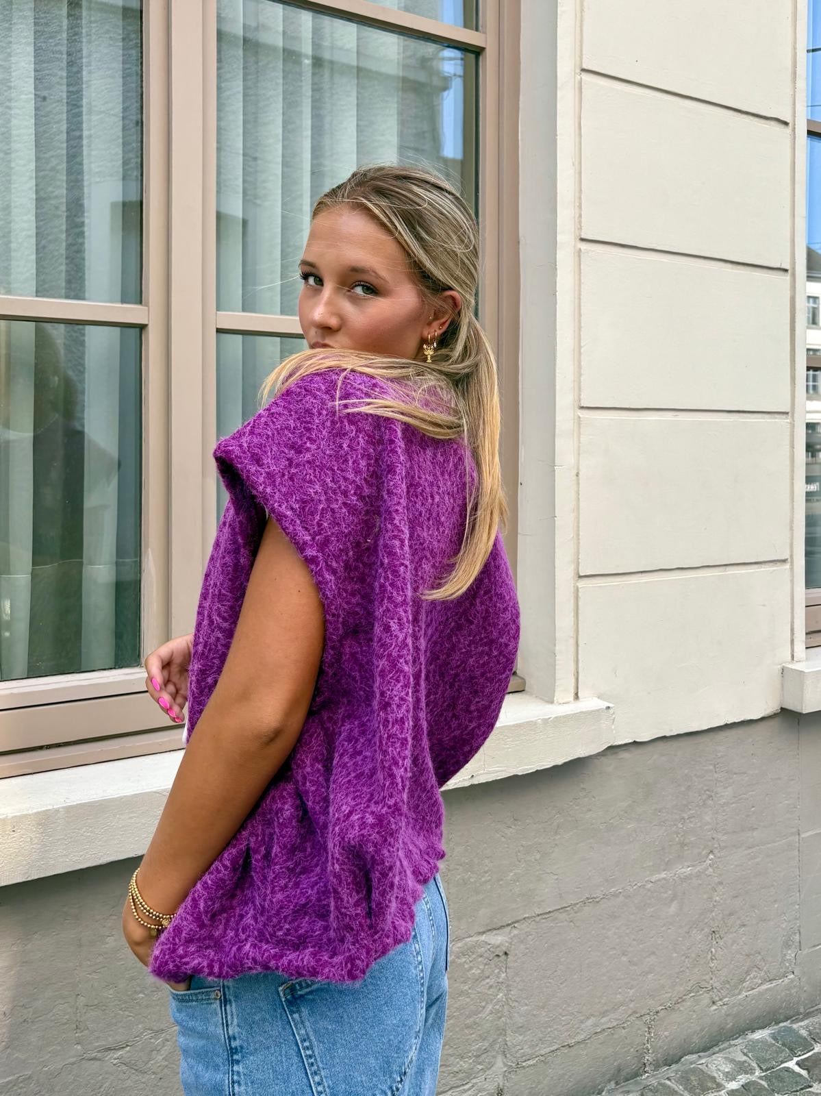 Gilet mauve - CARLA