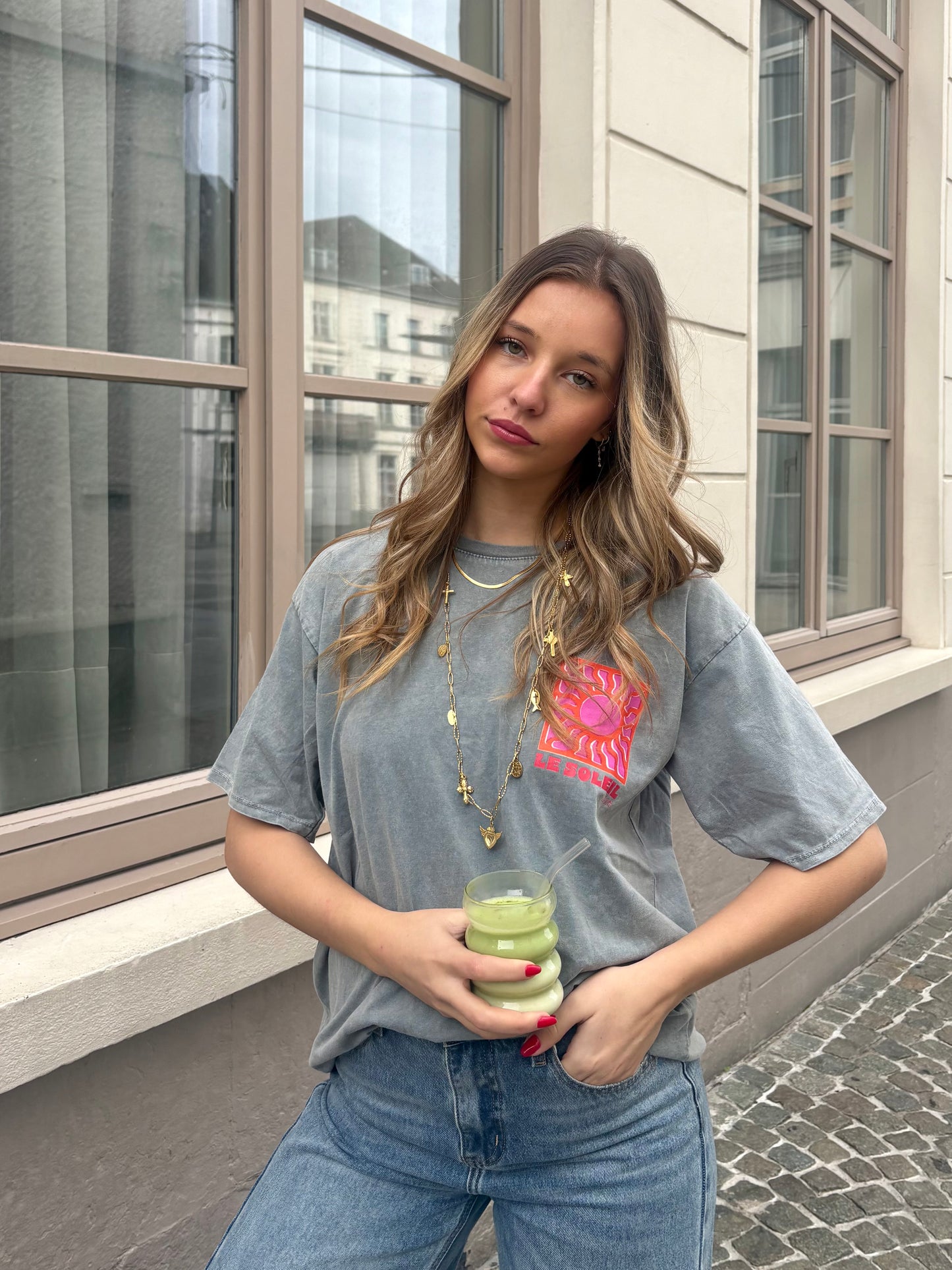 T-shirt gris - LE SOLEIL