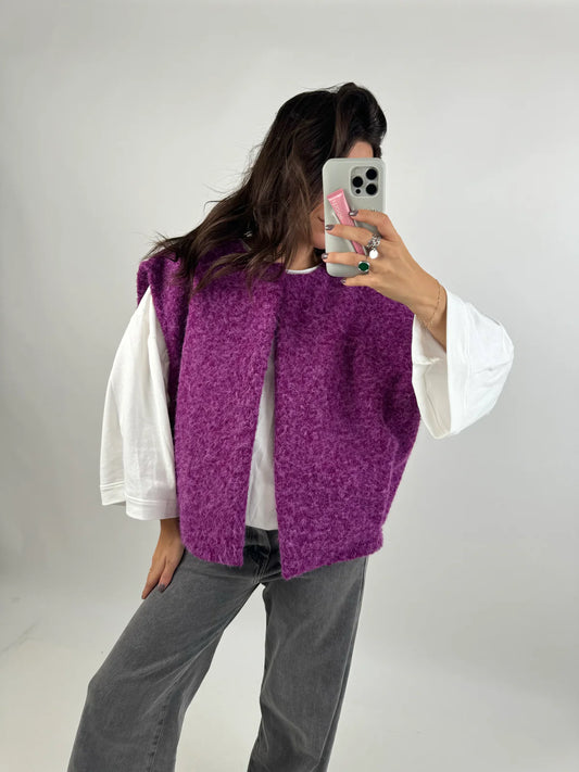 Gilet mauve - CARLA