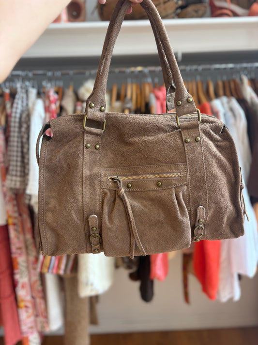 Sac taupe (daim) - NINA