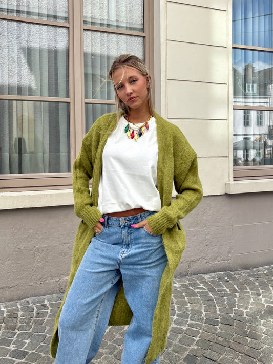 Long gilet vert - MAYA