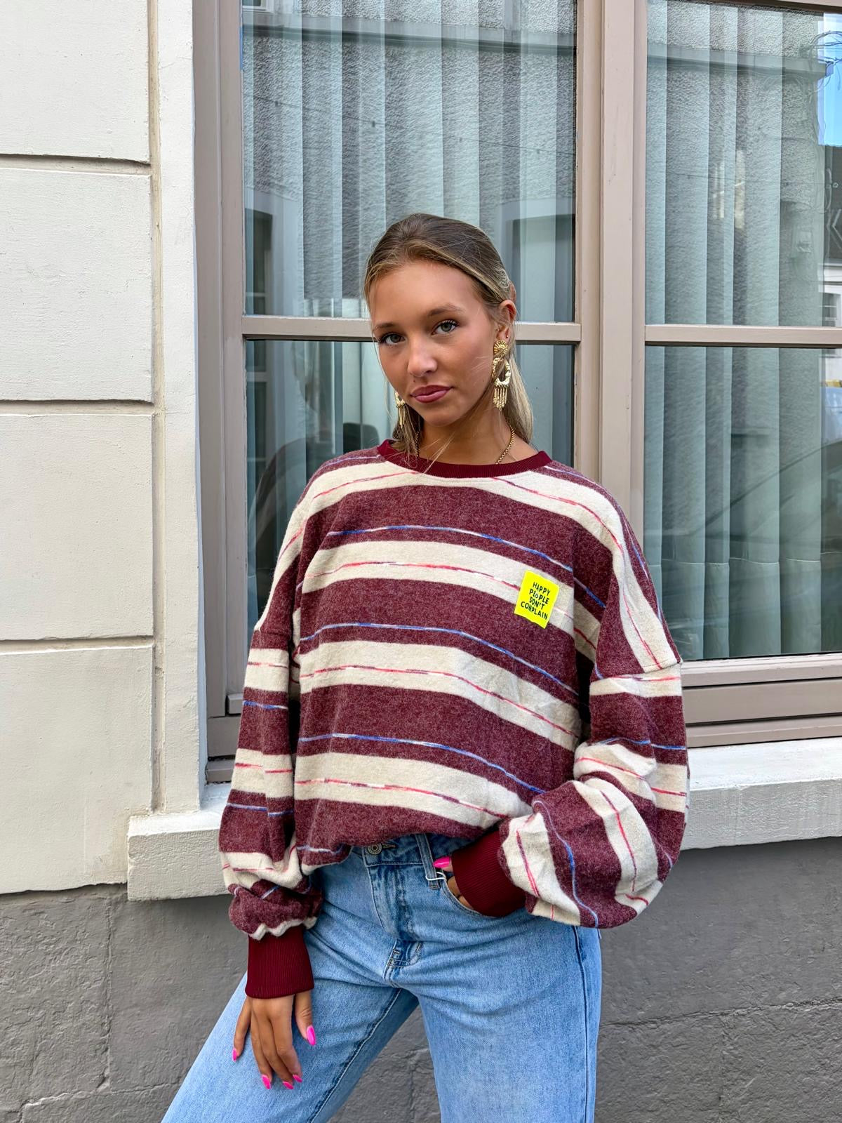 Pull bordeaux - HAPPY