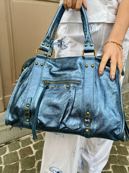 Sac bleu brillant - NINA