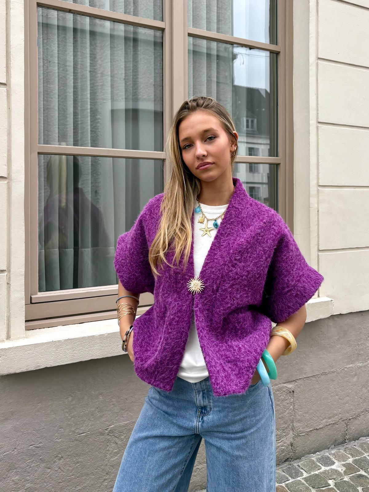 Gilet mauve - ETHEL